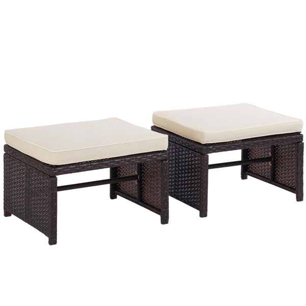 Ebern Designs Doerrer Outdoor Ottoman Wayfair